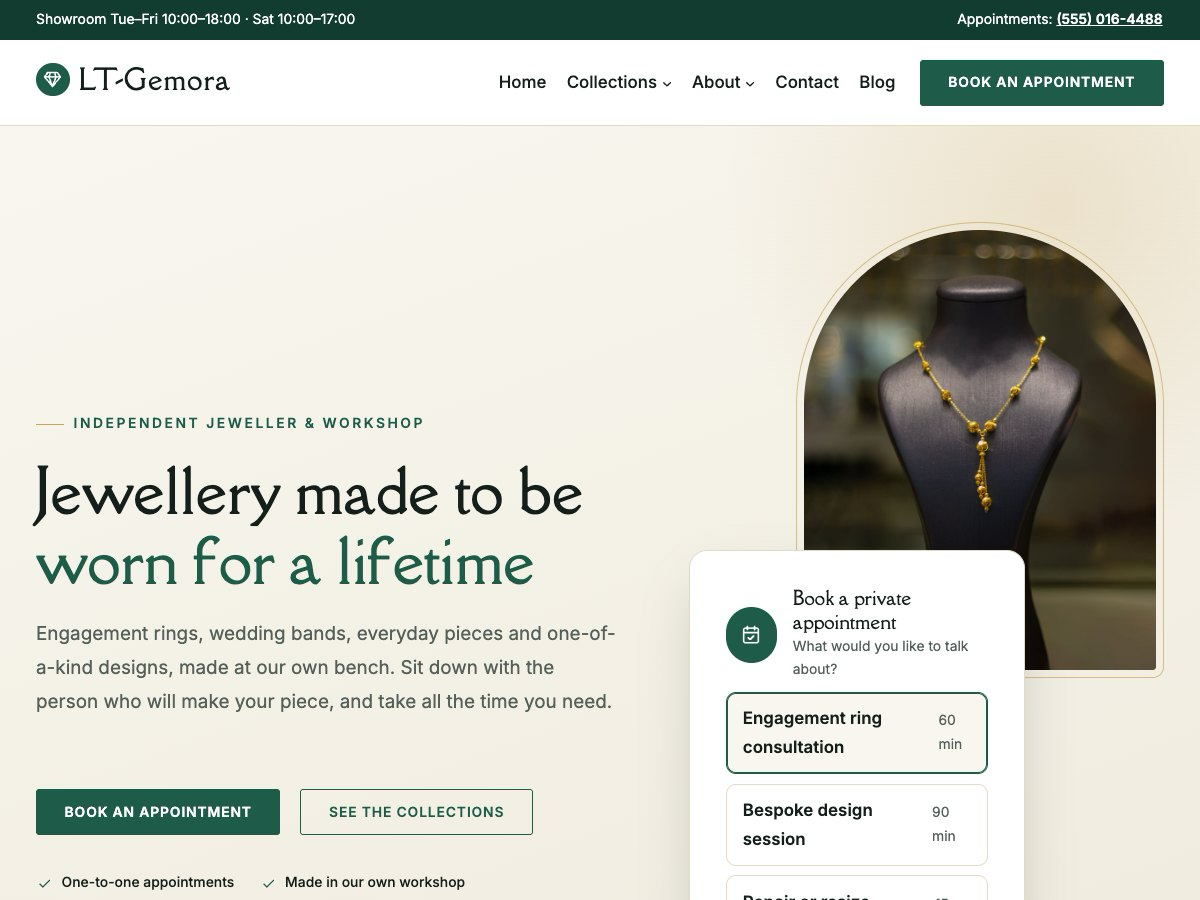 LT Gemora theme homepage