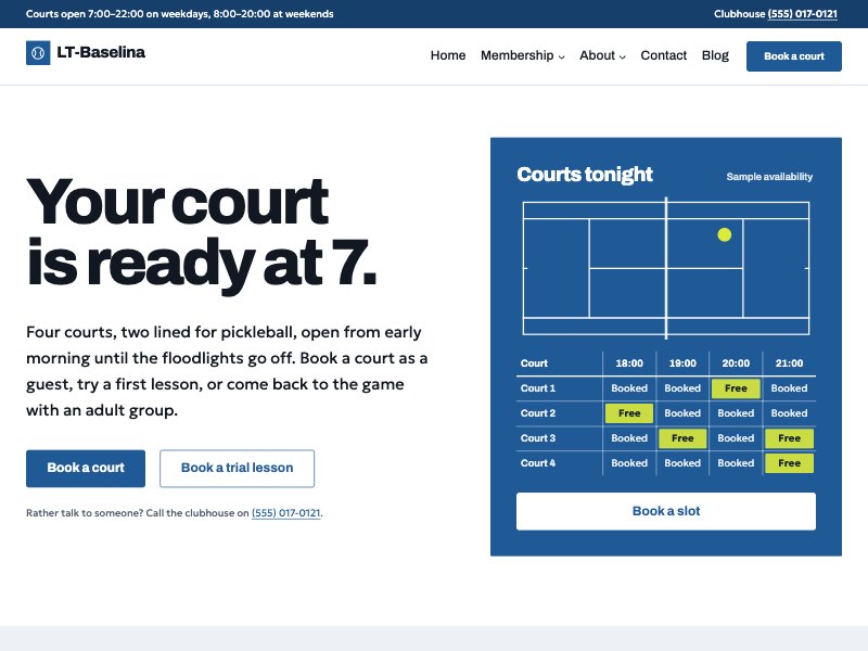 LT Baselina – Hard court colour style