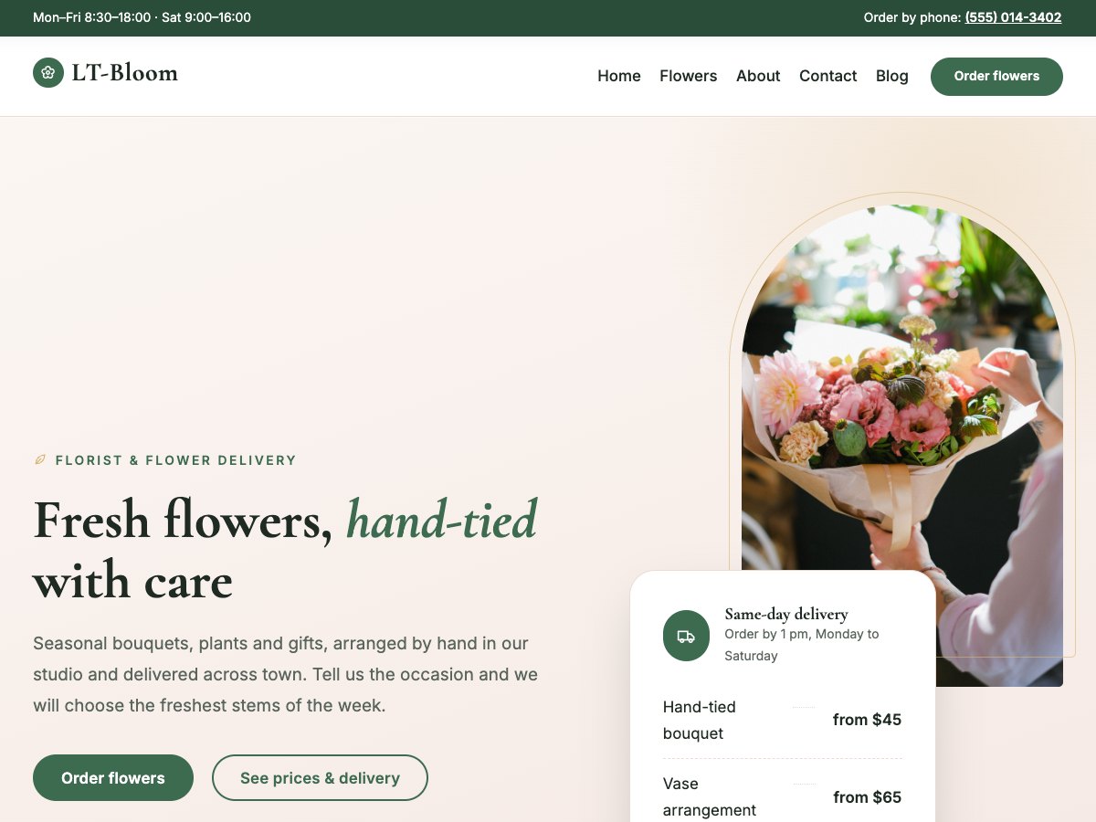 LT Bloom homepage
