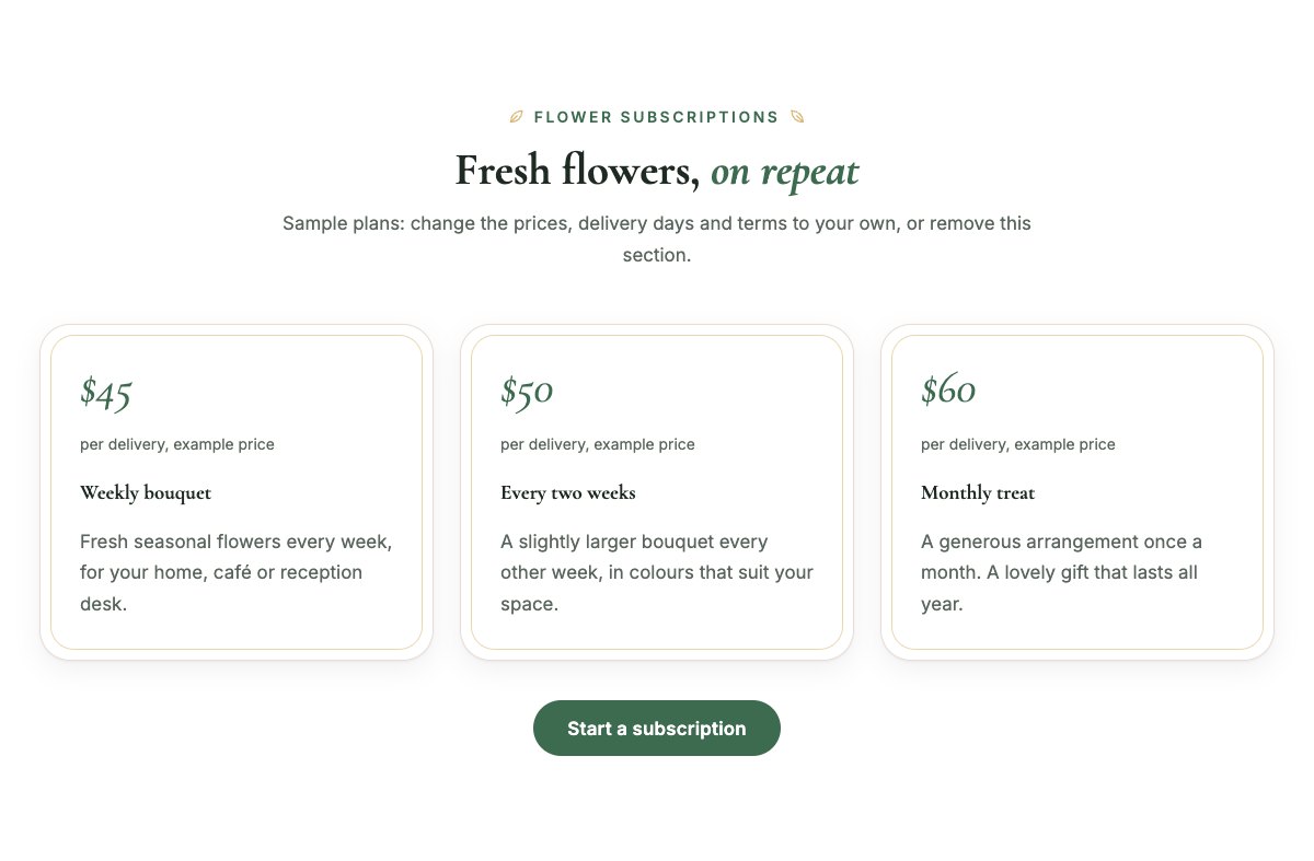 Flower subscriptions