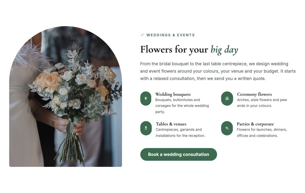 Weddings and events