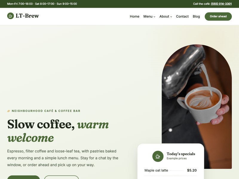 LT Brew – Matcha colour style