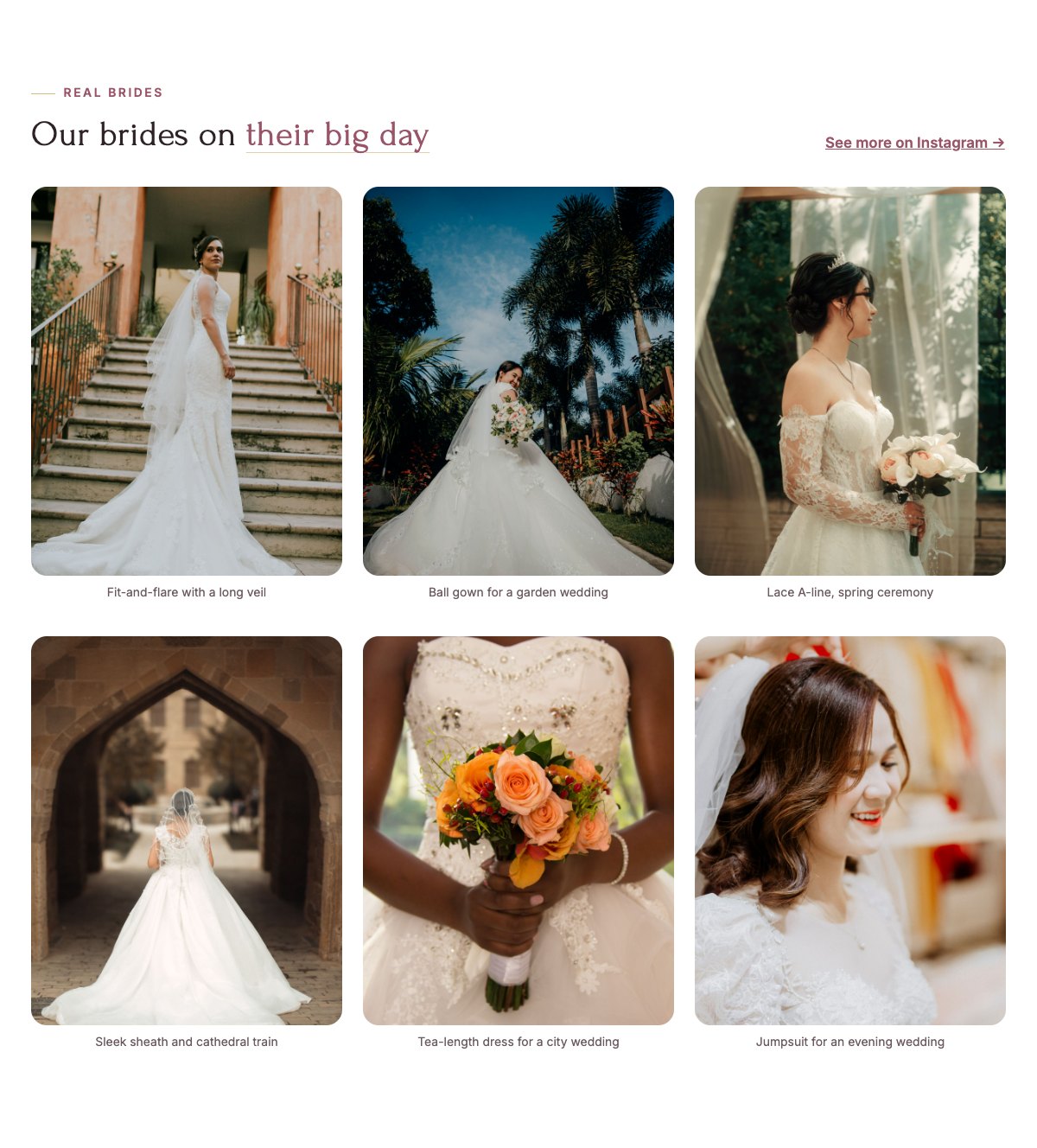 Real brides gallery