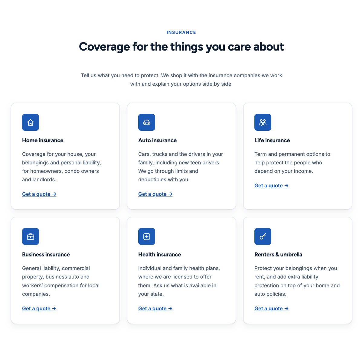 Insurance types