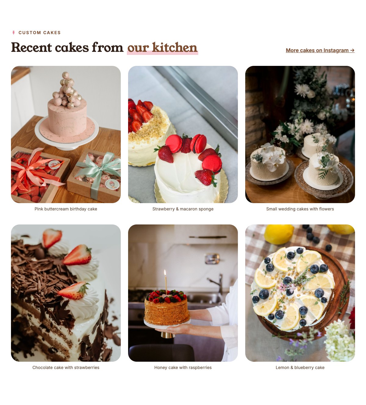 Custom cake gallery
