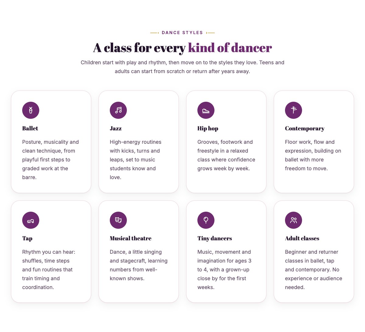 Dance styles