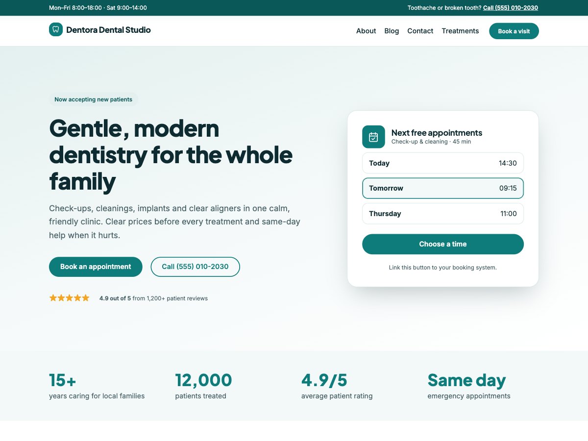 LT Dentora homepage