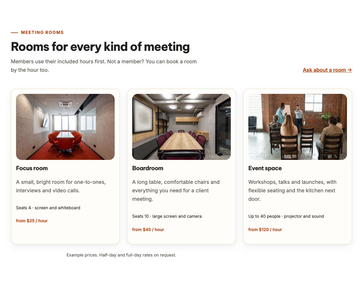 Meeting rooms