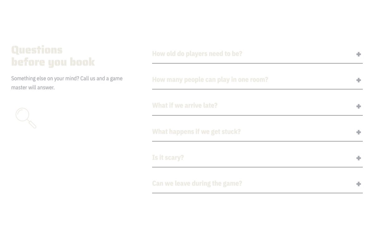 Questions before you book
