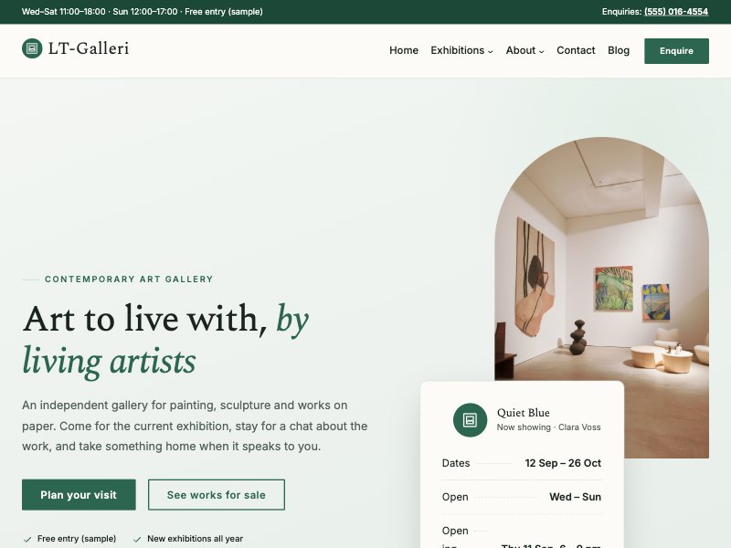 LT Galleri – Viridian colour style