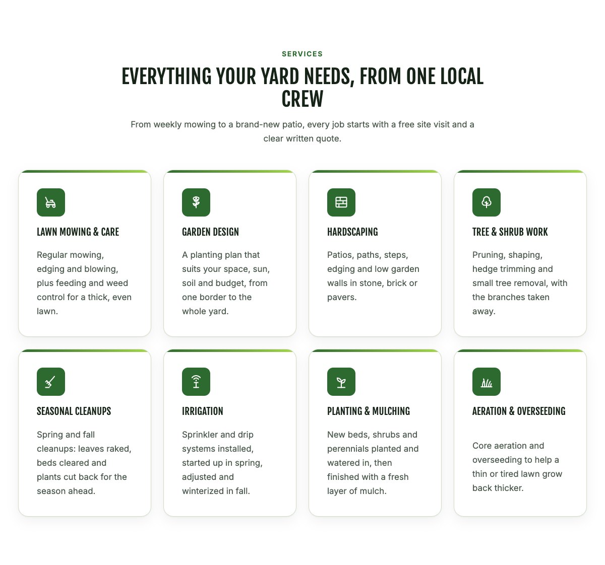 Services grid