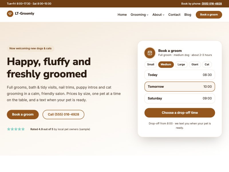 LT Groomly – Biscuit colour style