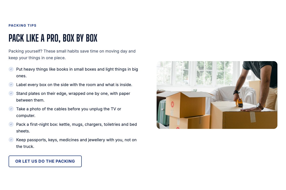 Packing tips