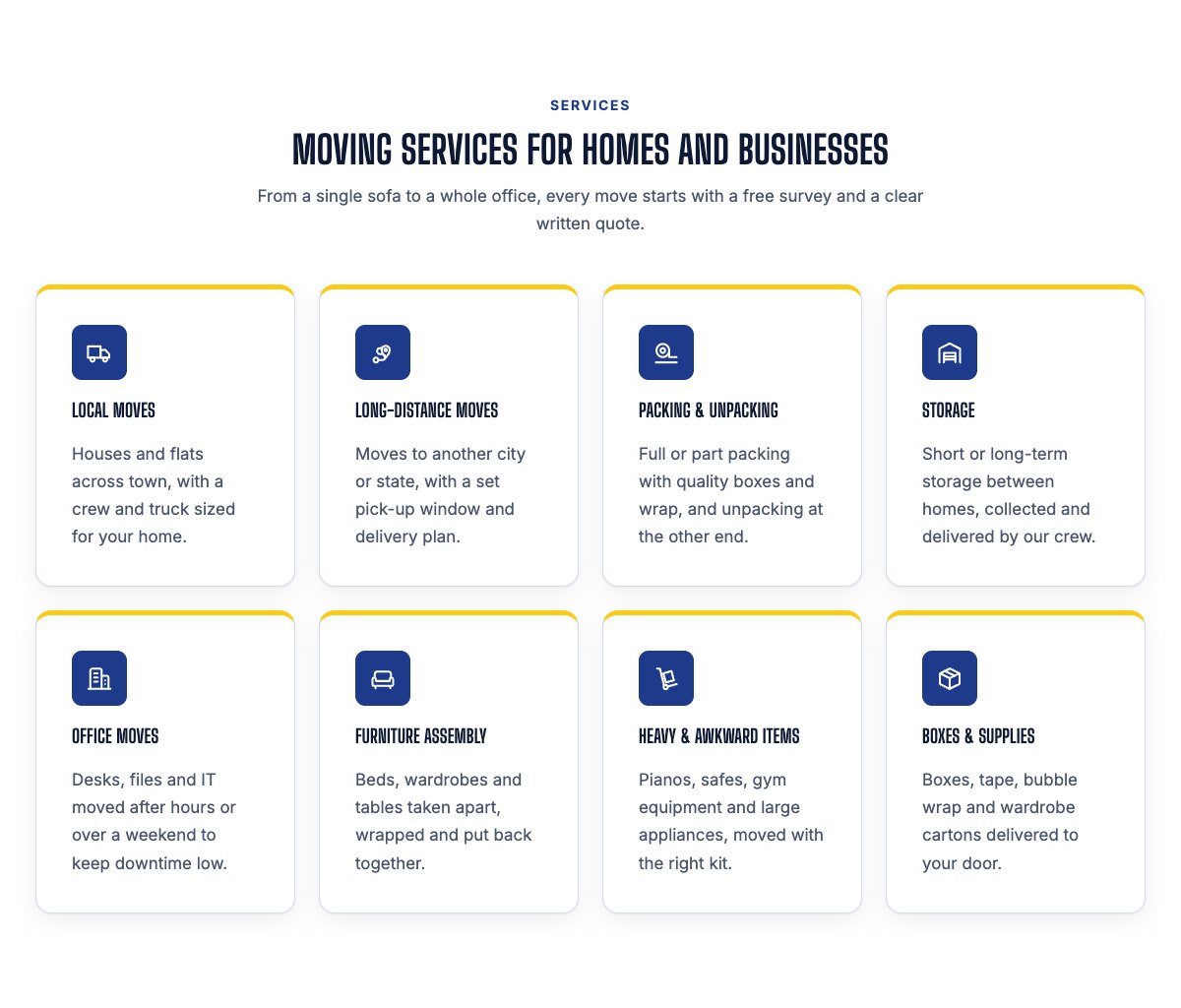 Moving services