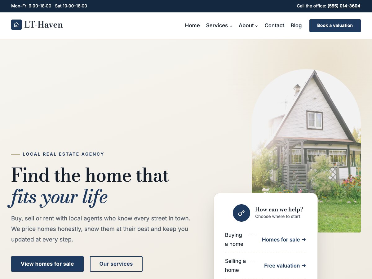LT Haven homepage