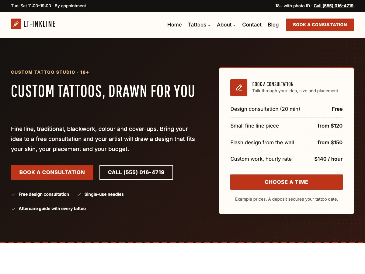 LT Inkline homepage