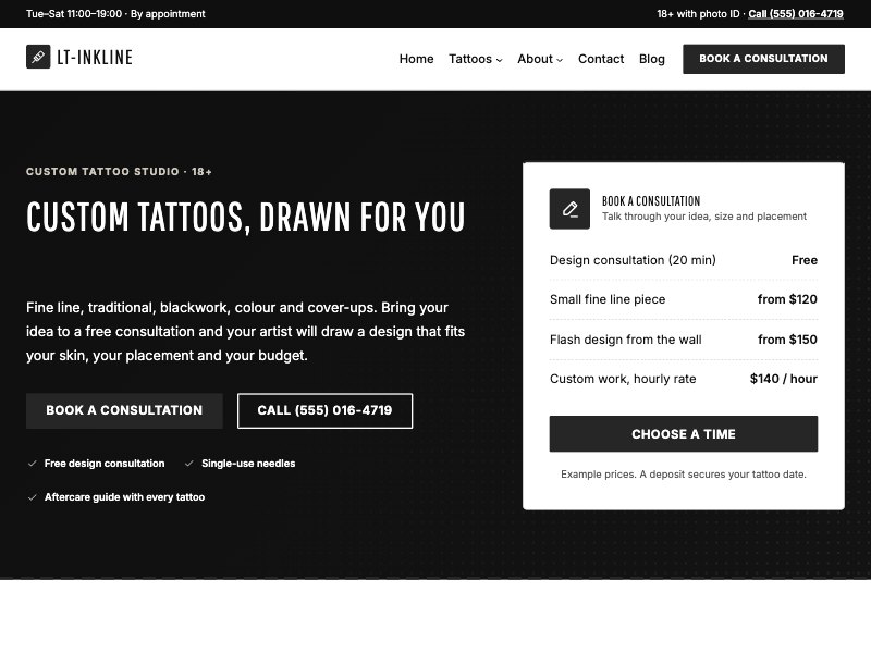 LT Inkline – Blackwork colour style