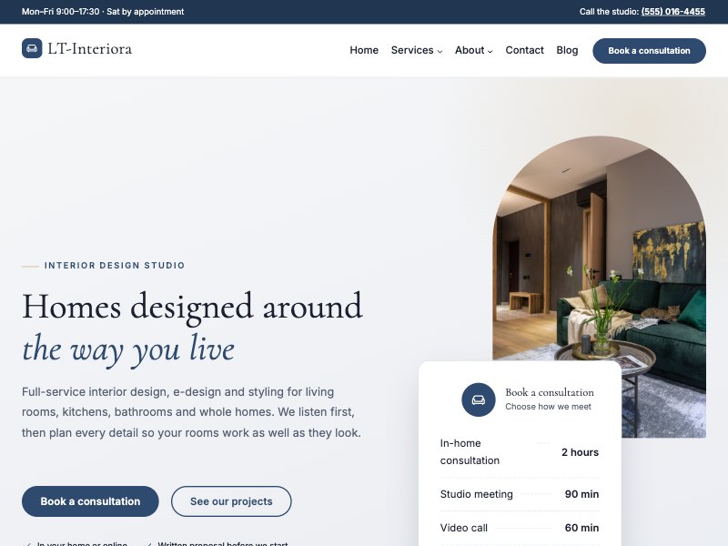 LT Interiora – Indigo Linen colour style