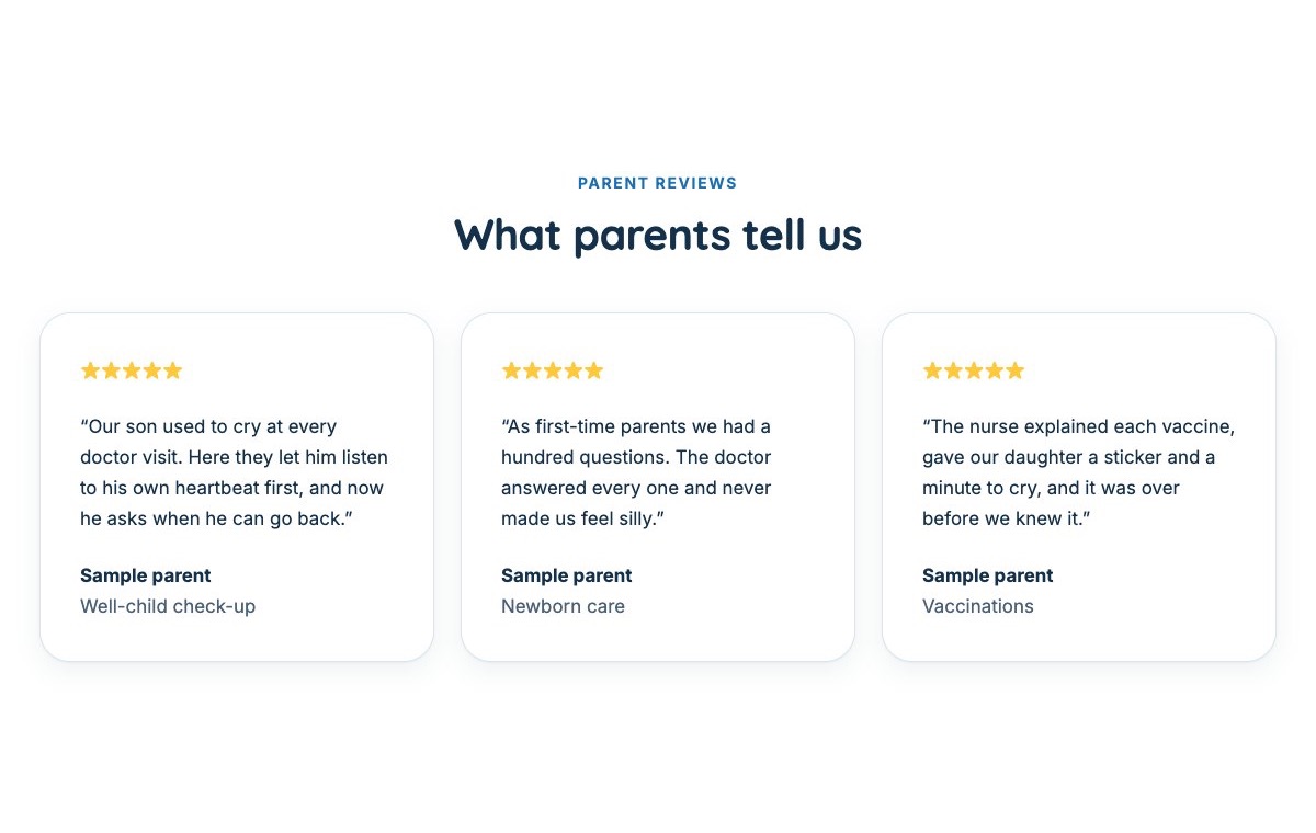 Parent reviews
