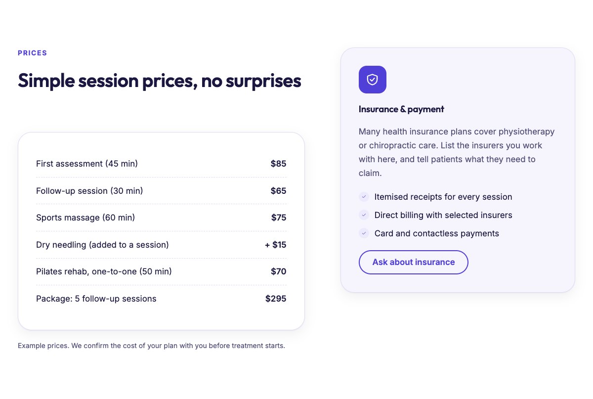 Session prices and insurance