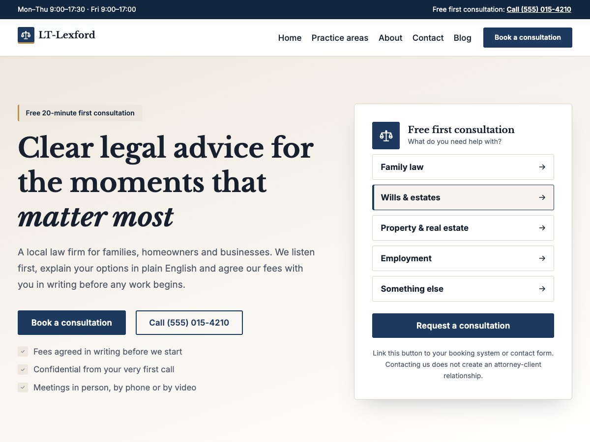 LT Lexford homepage