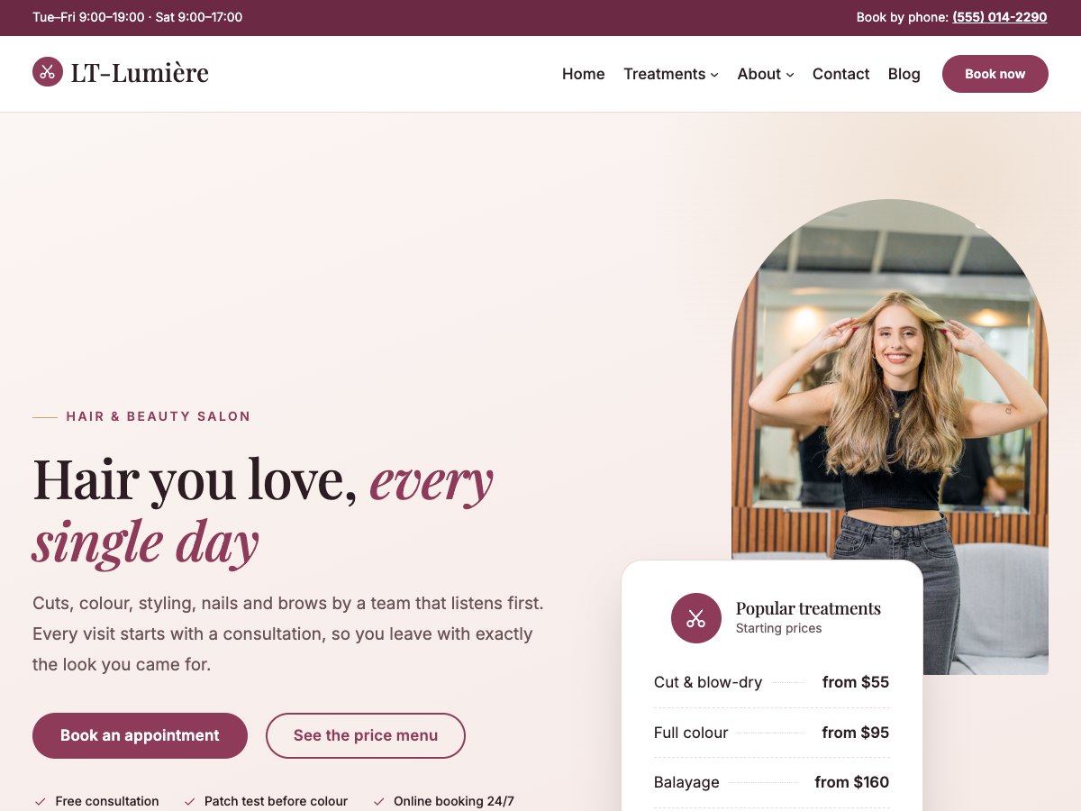 LT Lumière homepage