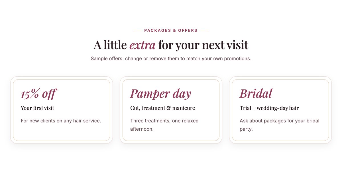 Packages and offers
