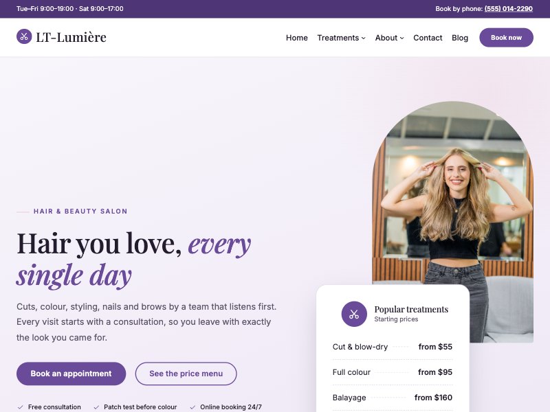 LT Lumière – Lilac colour style
