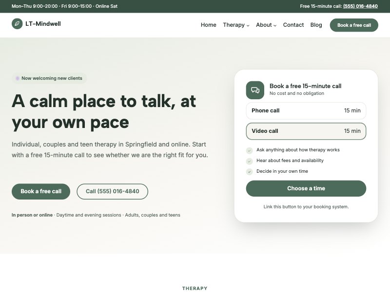 LT Mindwell – Default colour style