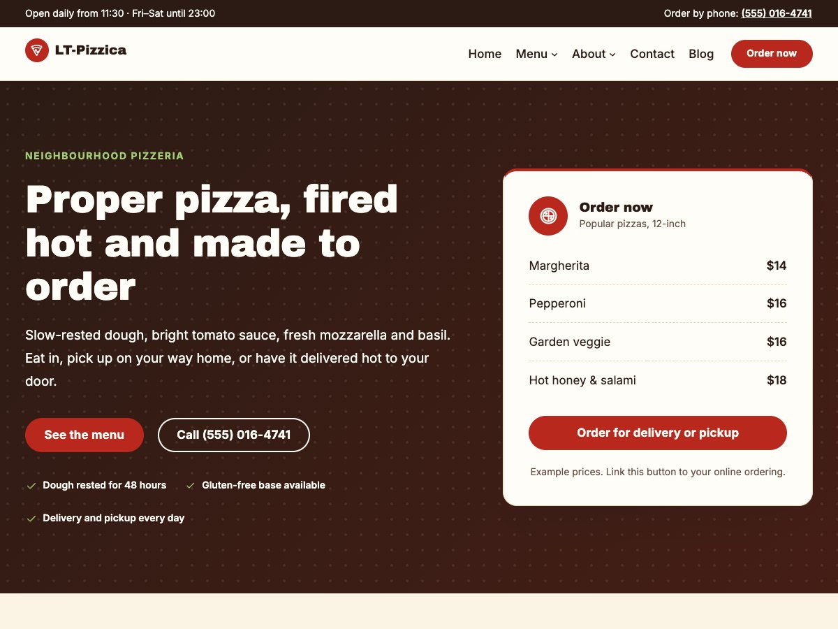 LT Pizzica homepage