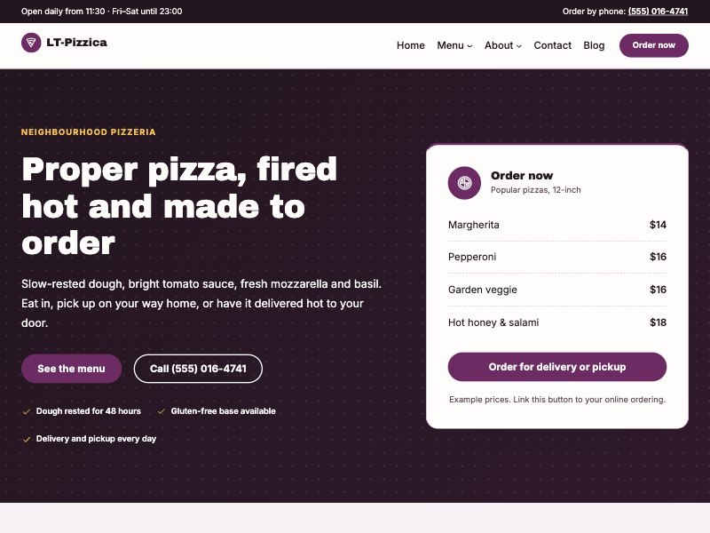 LT Pizzica – Aubergine colour style