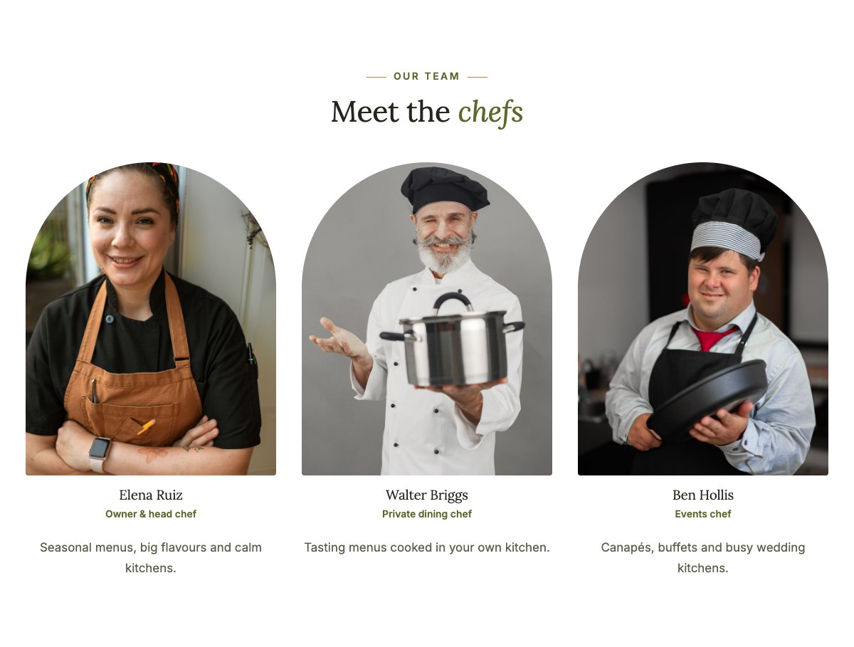 Your chefs