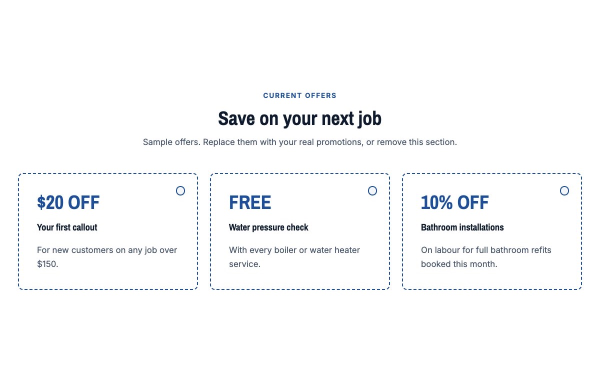 Current offers