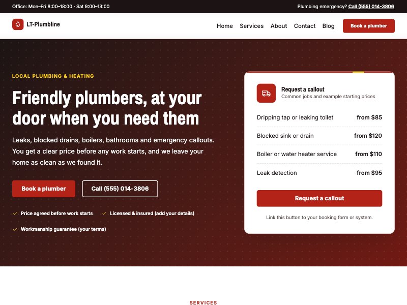 LT Plumbline – Boiler Red colour style
