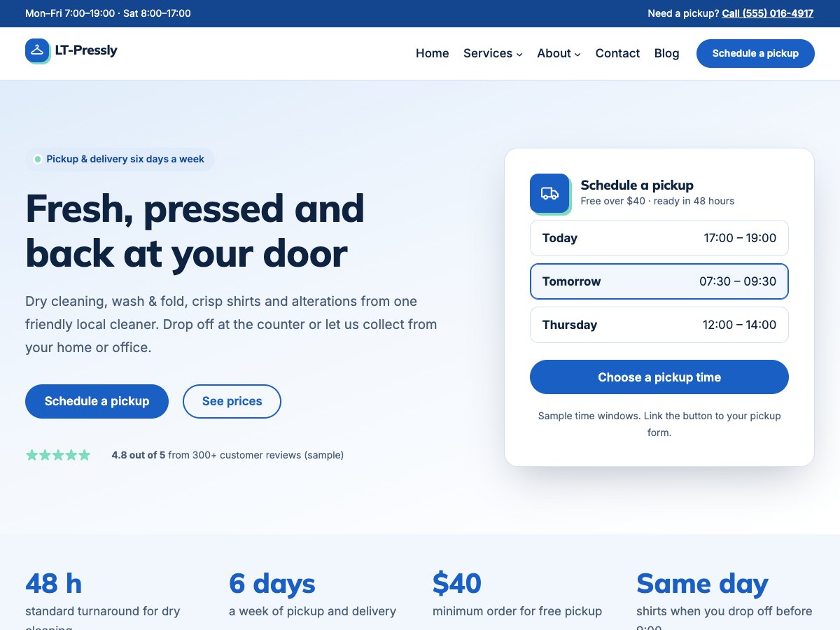 LT Pressly homepage