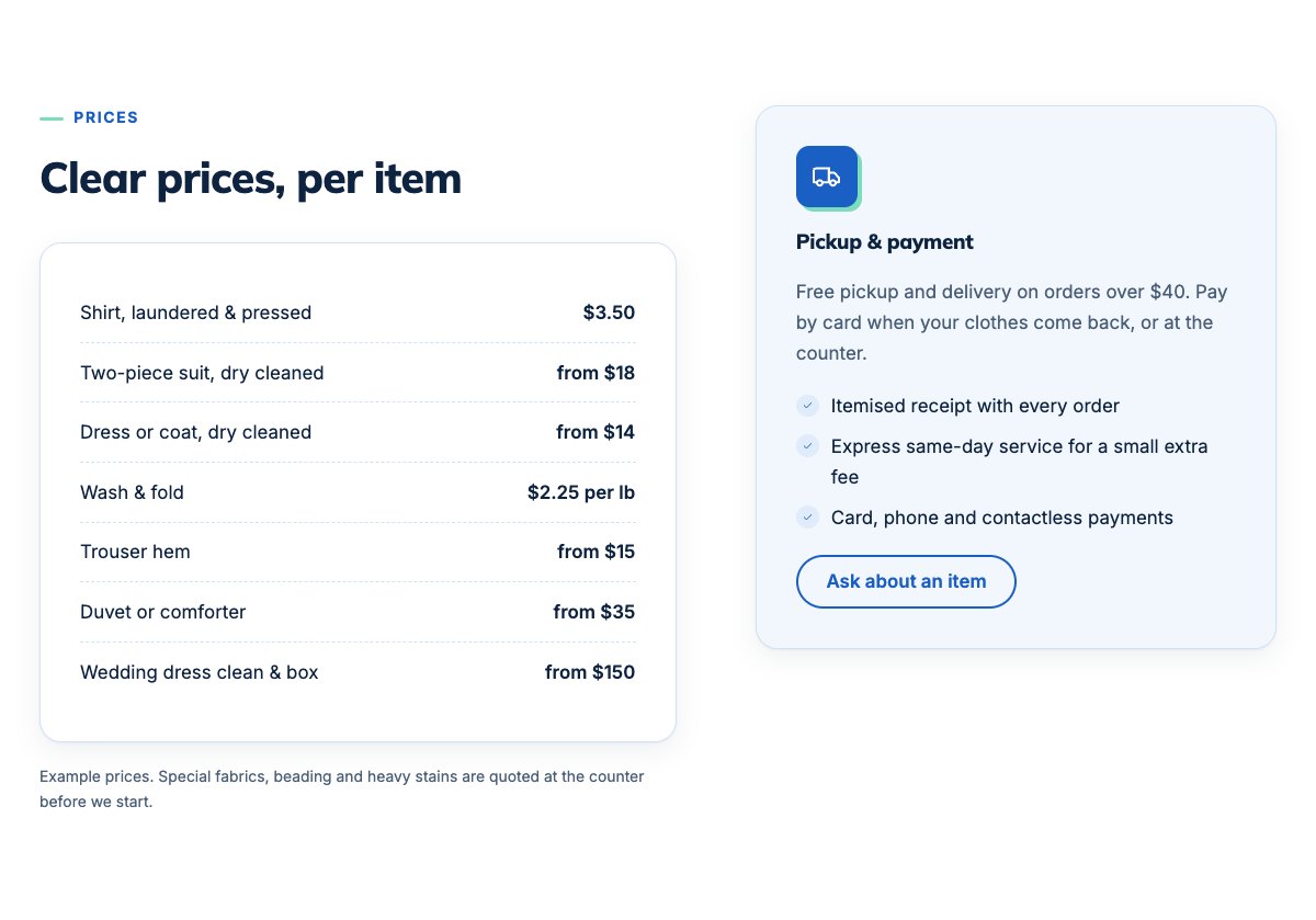 Price list
