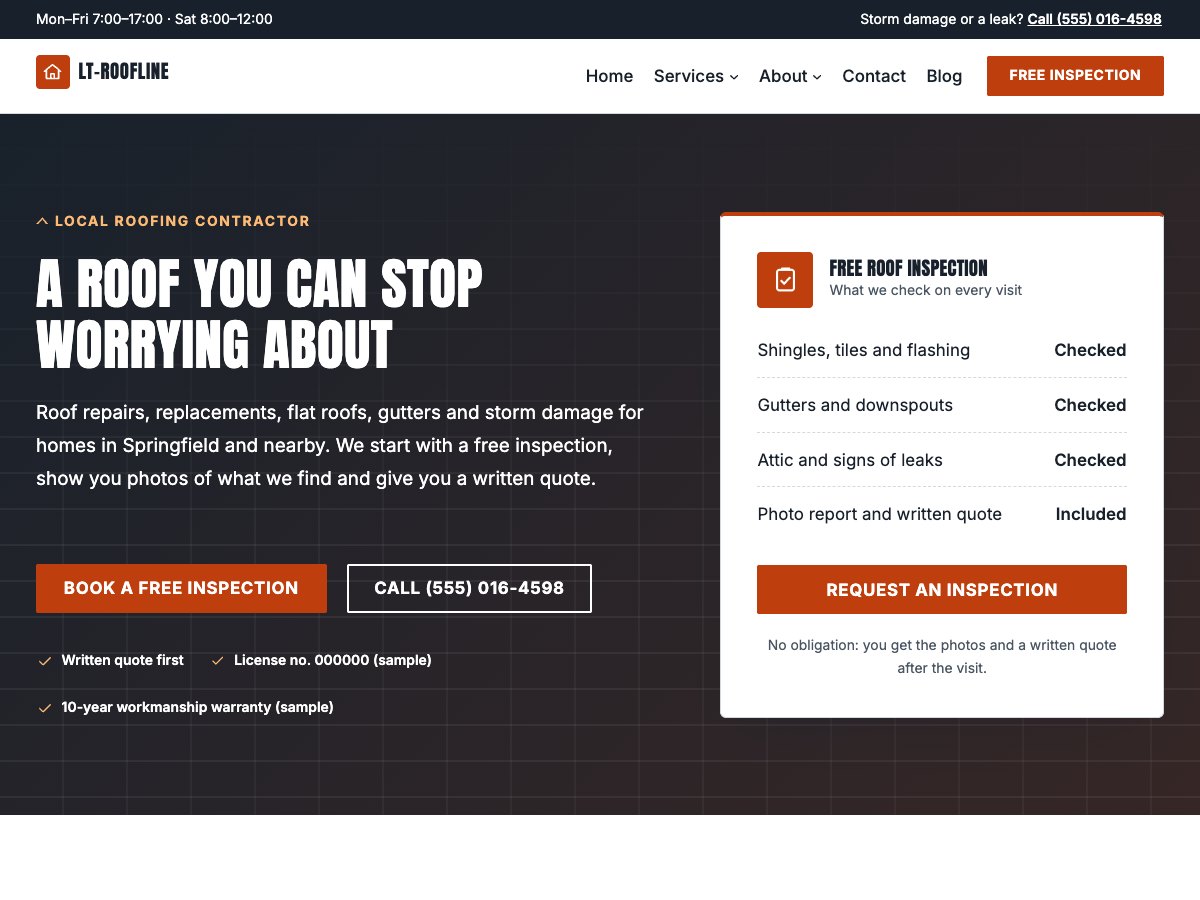 LT Roofline homepage