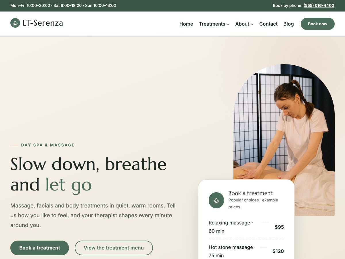 LT Serenza homepage