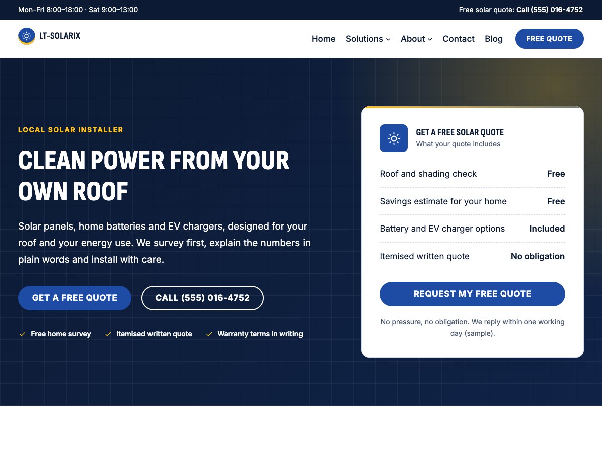 LT Solarix homepage