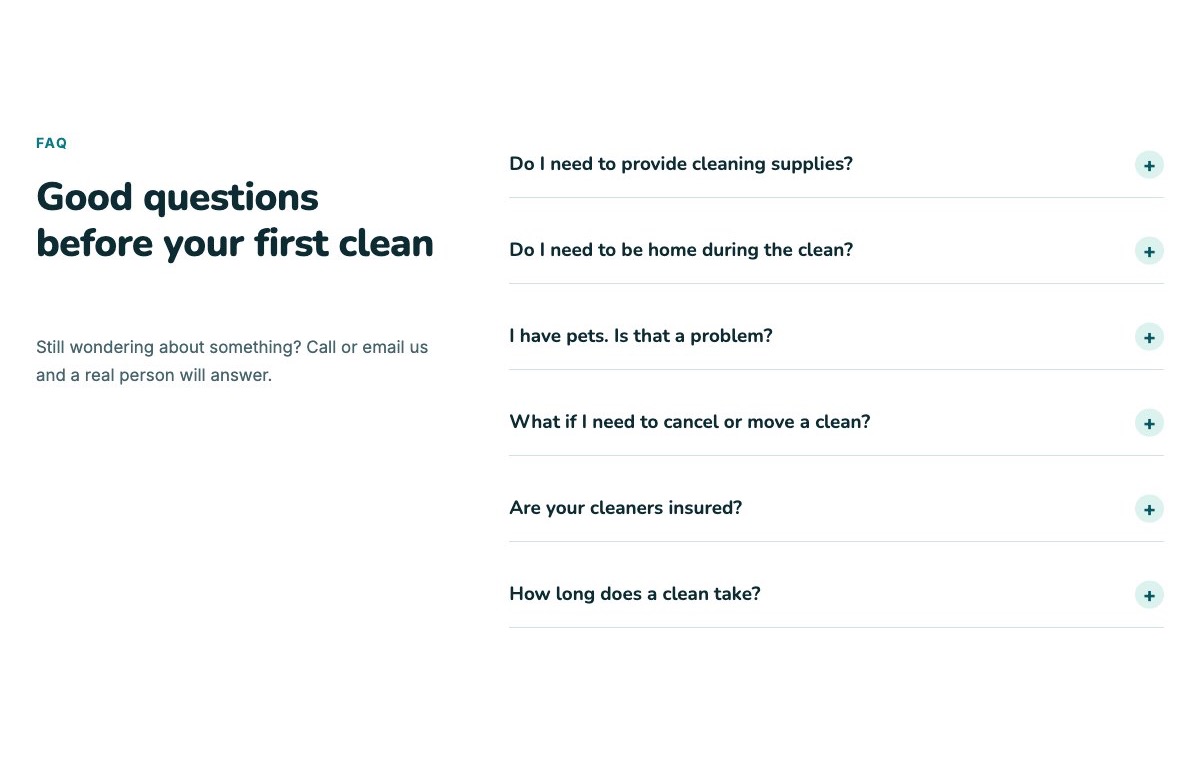 Cleaning FAQ