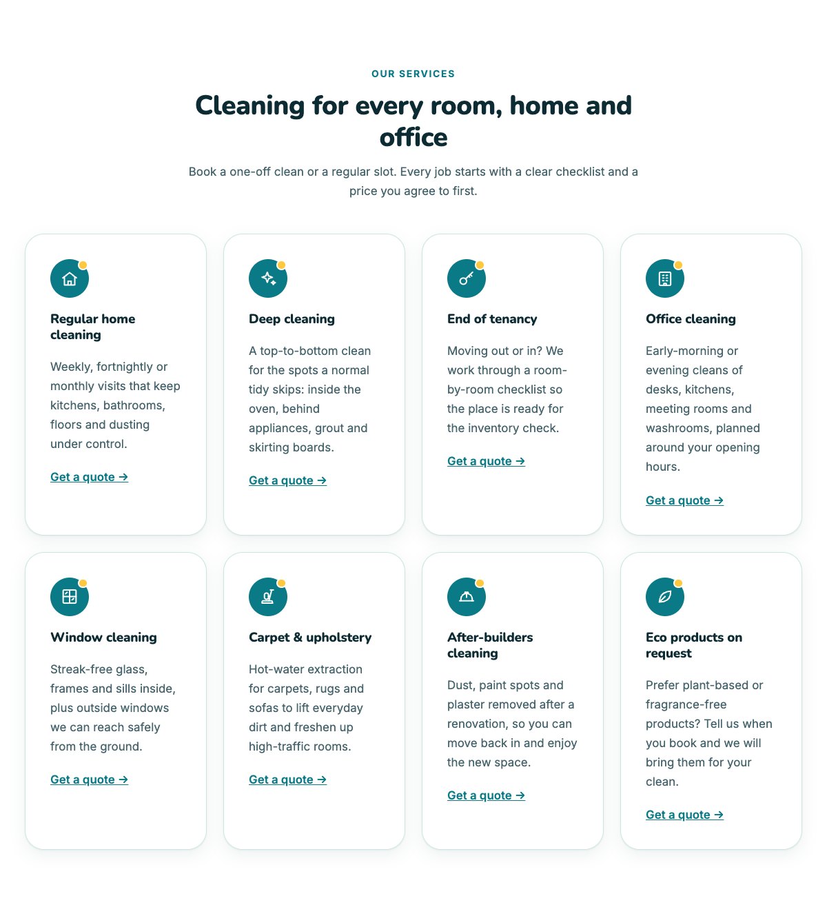Cleaning services
