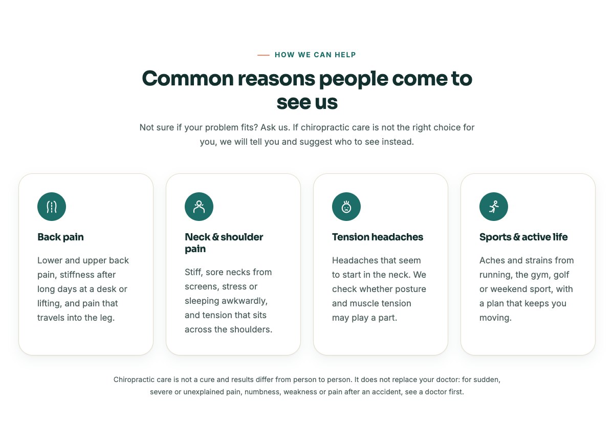 Conditions you help with