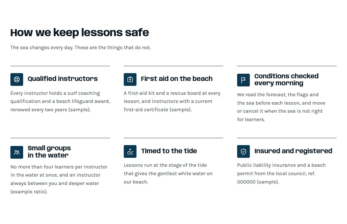 Safety in every lesson