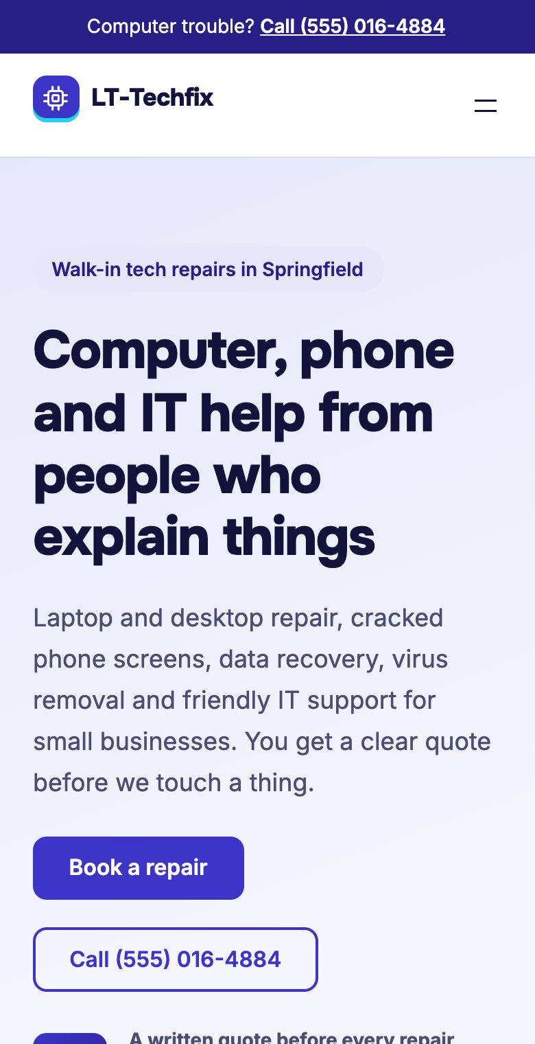 LT Techfix on a phone