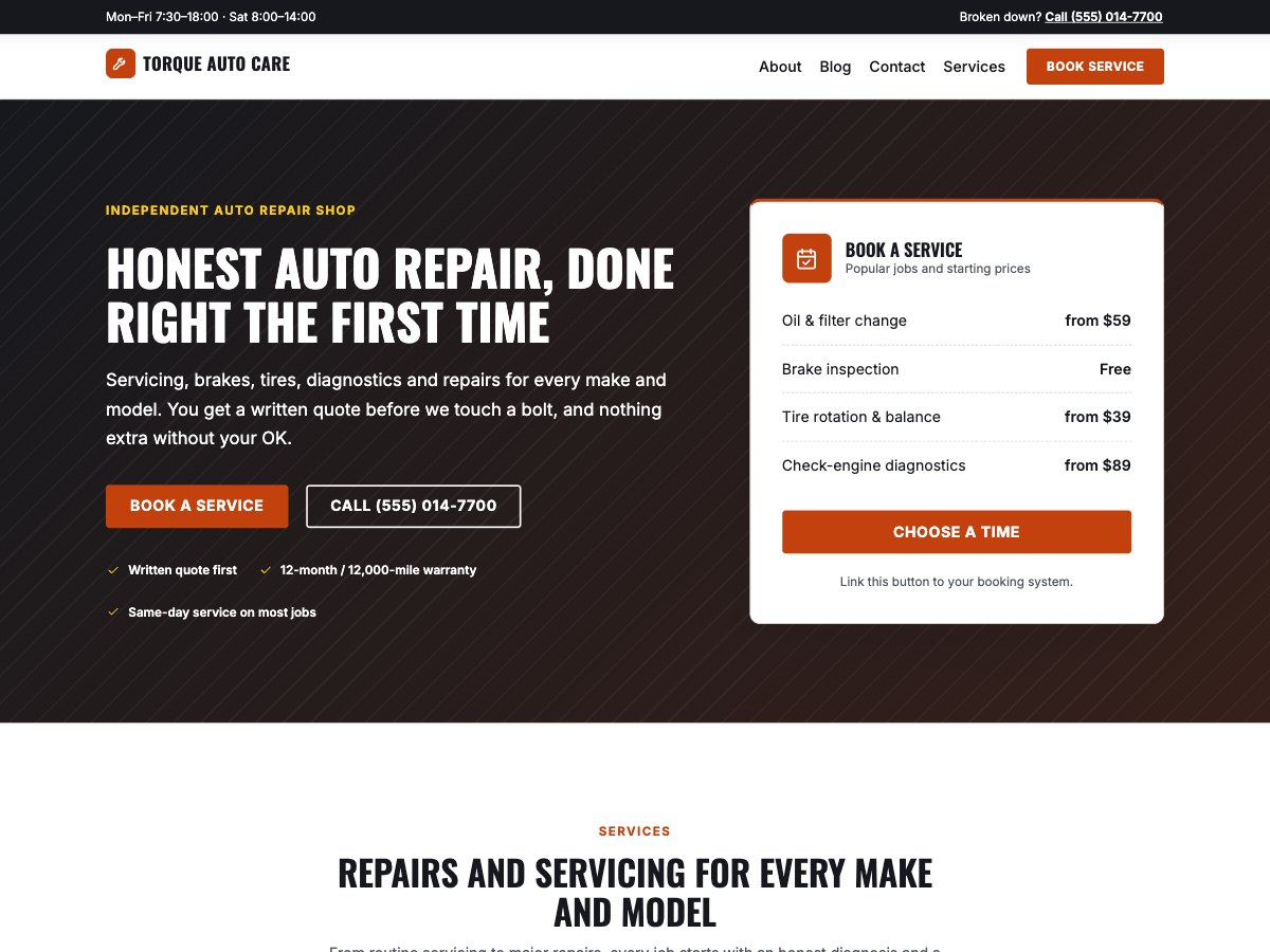 LT Torque homepage