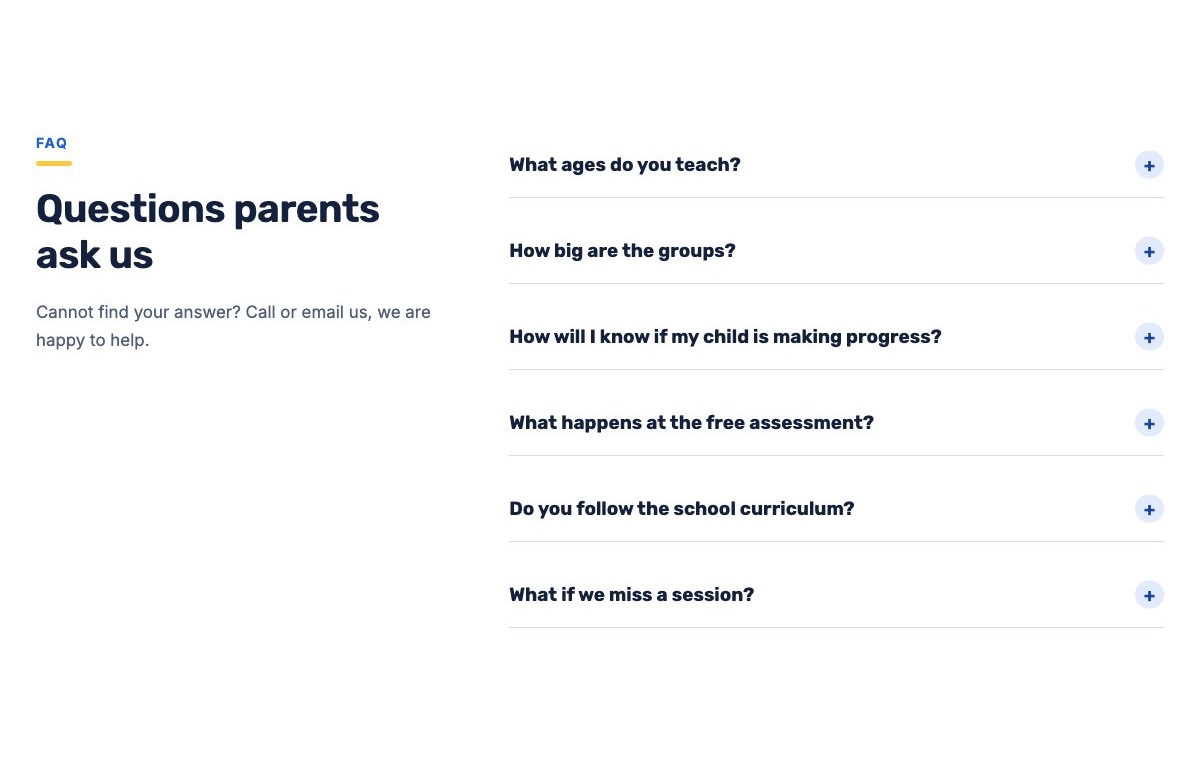 Questions parents ask