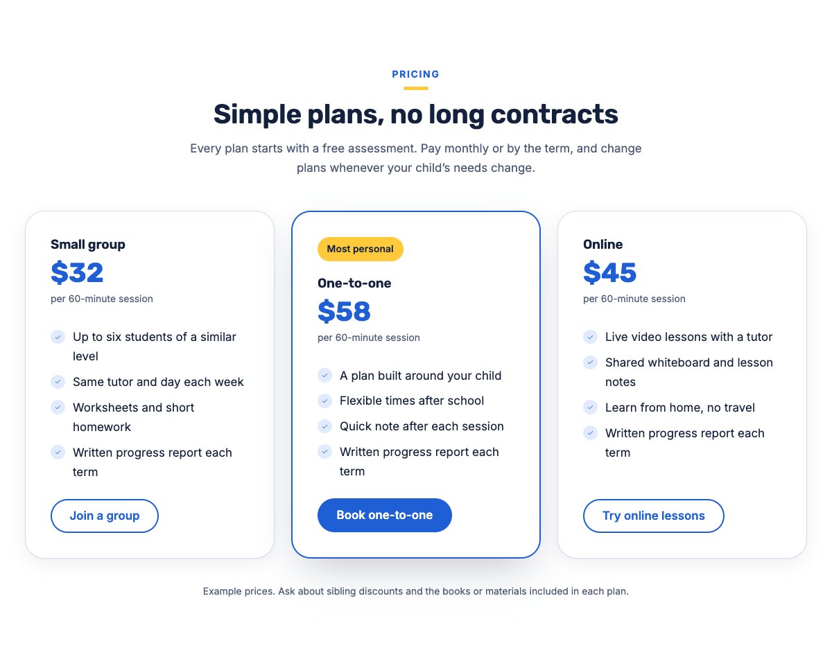 Pricing plans