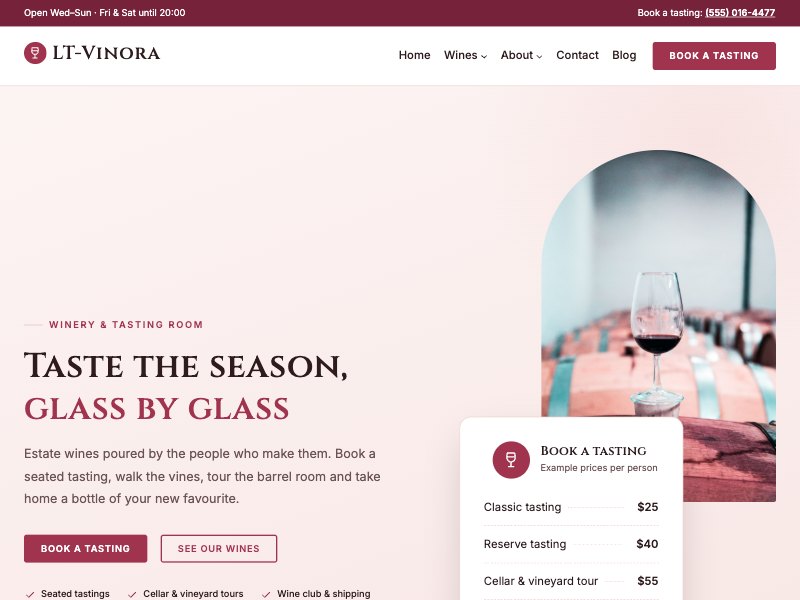 LT Vinora – Rosé colour style
