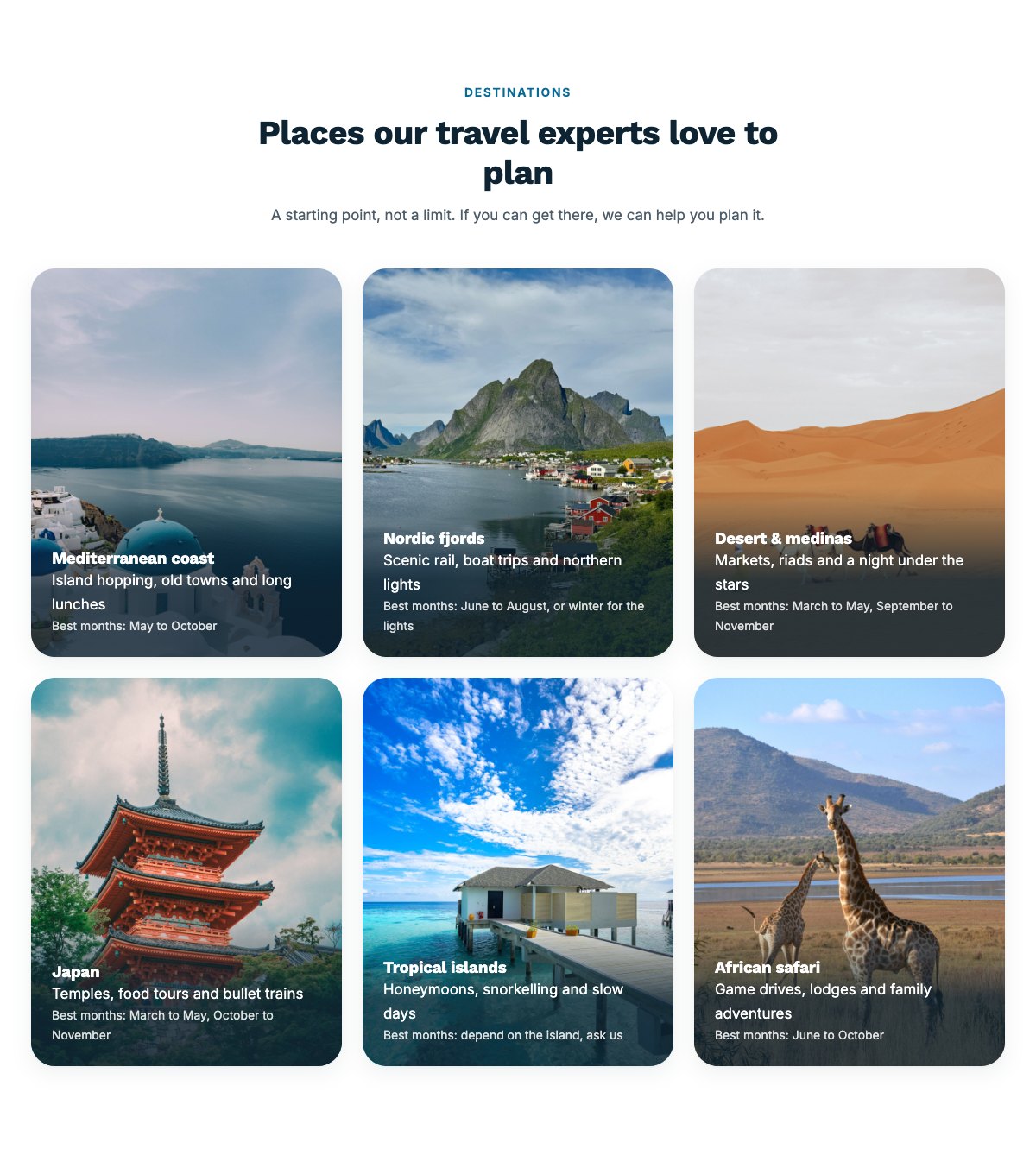 Destinations