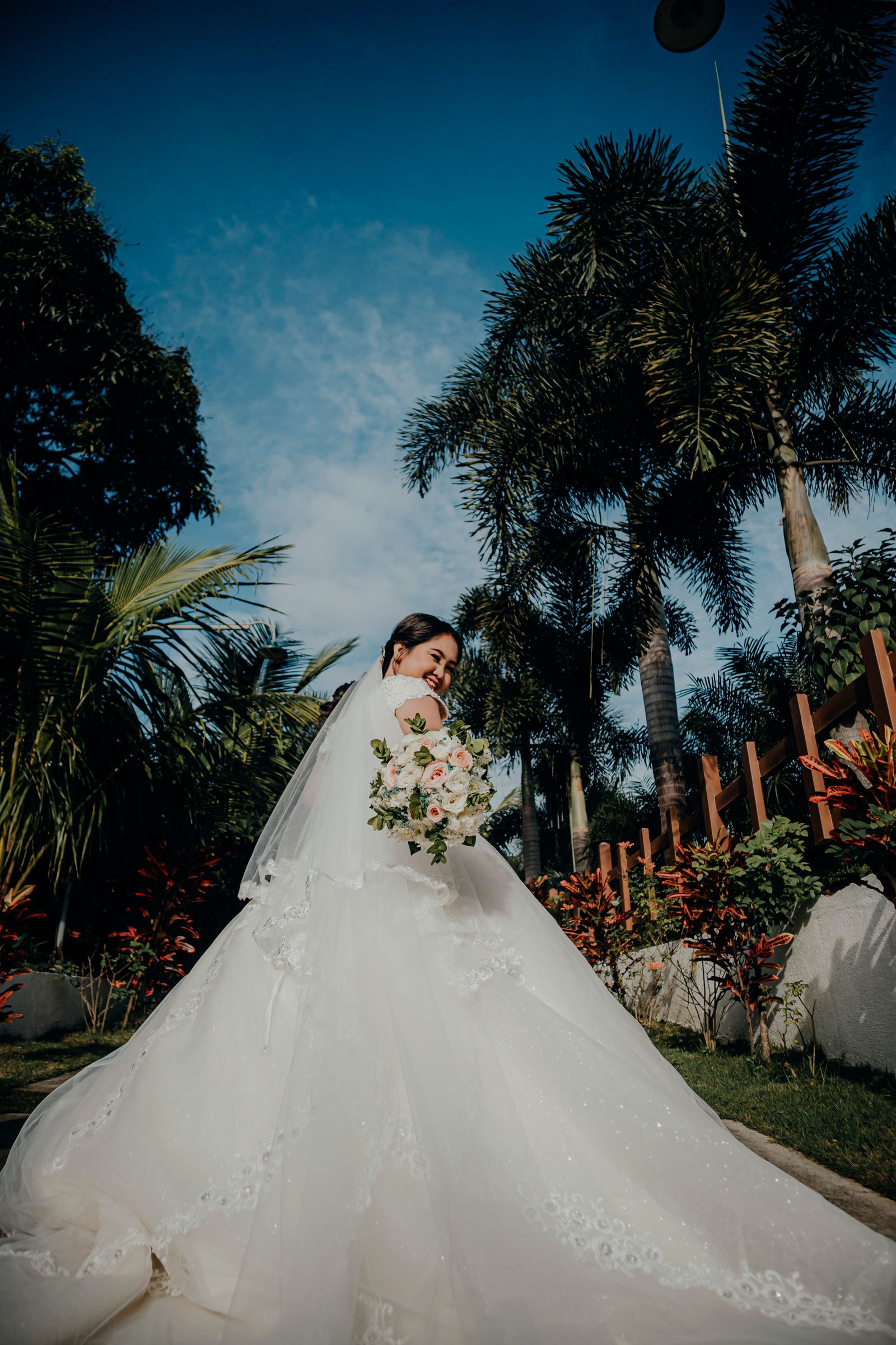 Ball gown for a garden wedding